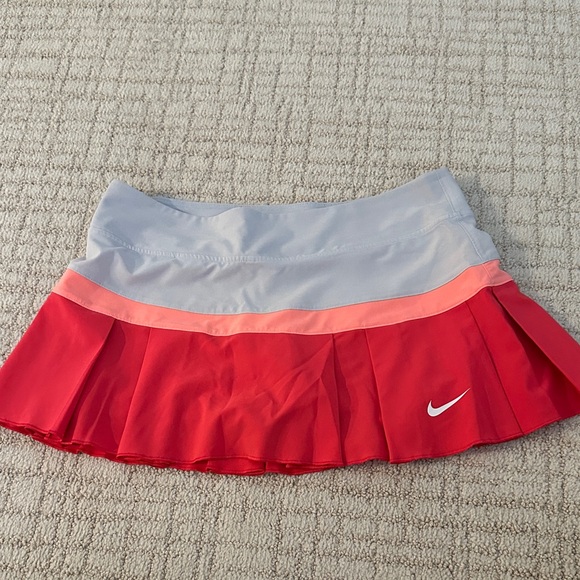Nike Dresses & Skirts - Nike Red and Gray Pleated Skirt